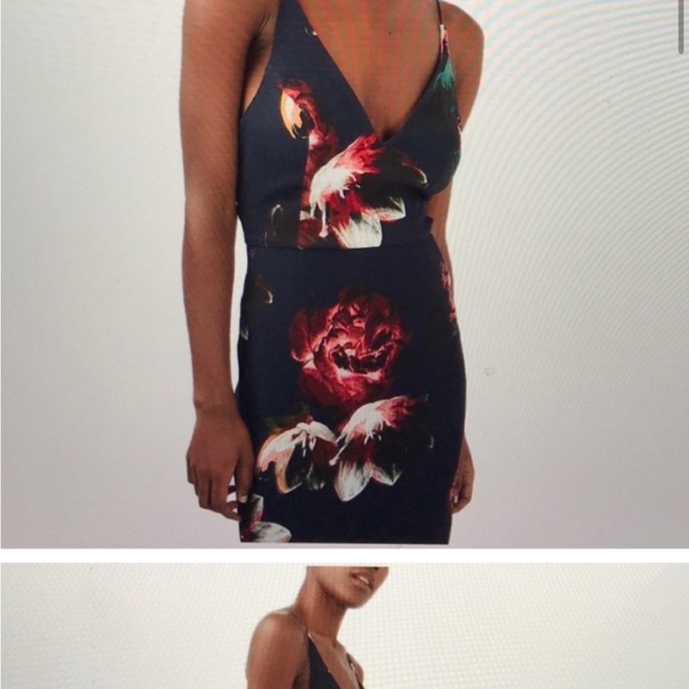 Floral Black Dress top shop